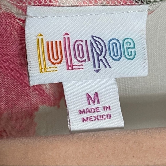 𝅺lularoe Rare off White Coral Pink Roses  Kimono Fits Sizes 10-18 (Med)Cover Up - Picture 4 of 9